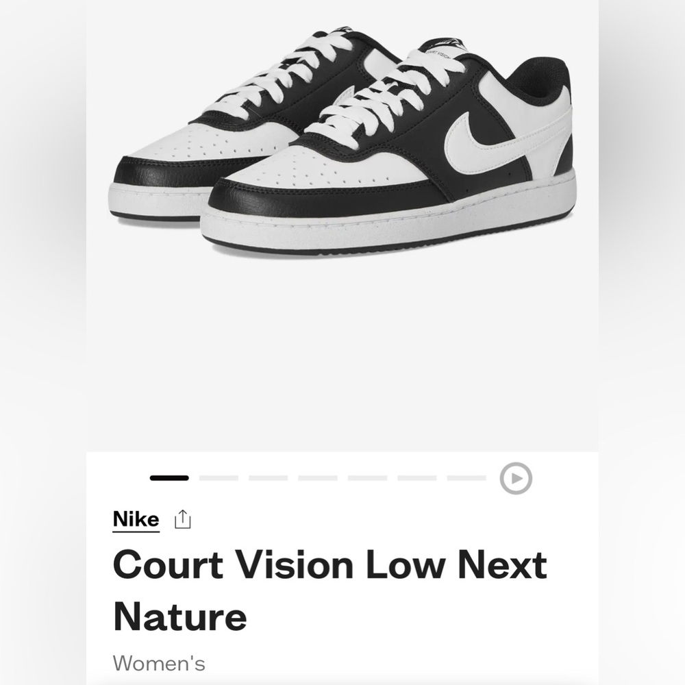 Nike Court Vision Black and White Shoes